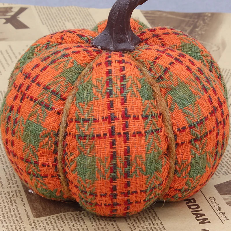citrouilles décoratives en tissu pour halloween thanksgiving et fêtes - vue 6 sur 9