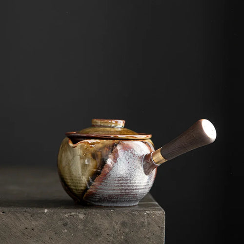 Theiere ceramique retro glacure artisanale style chinois