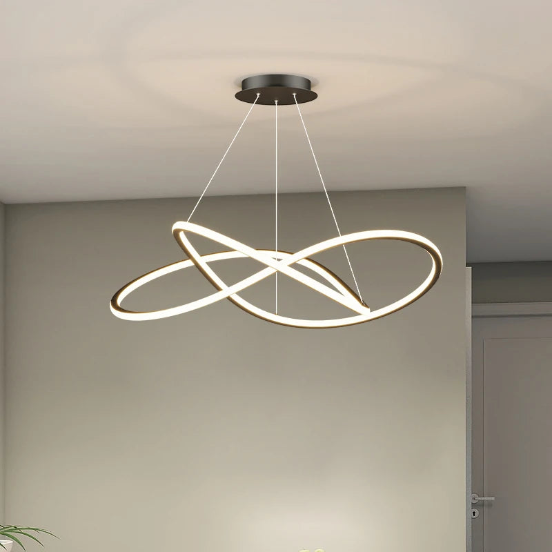 Lustre led arrondi pour décoration intérieure - vue 4 sur 18