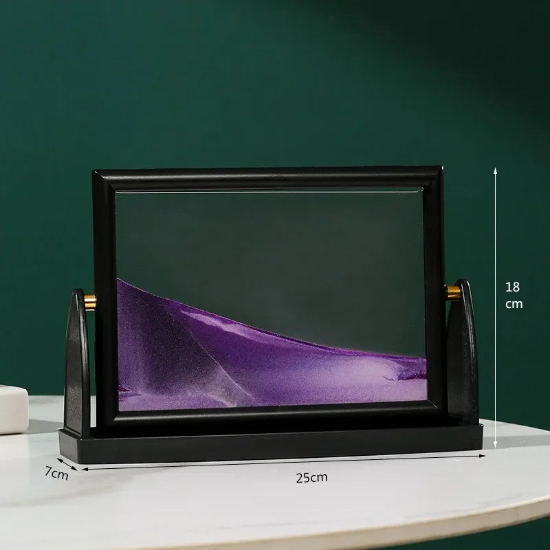 paysage de sable rotatif en verre 3D créatif décoratif