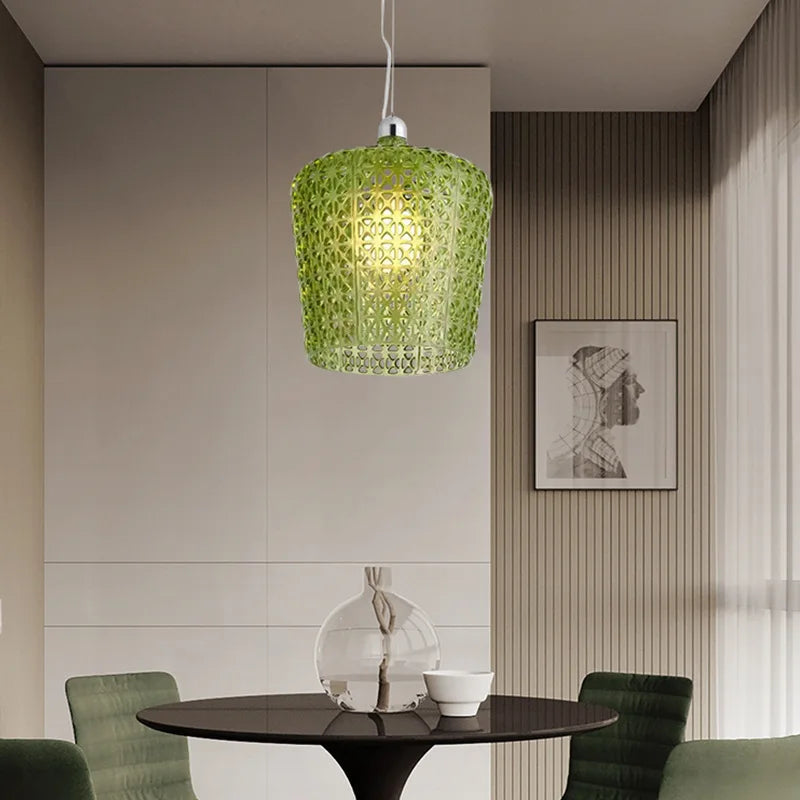 lustre suspendu à led en acrylique design nordique pour éclairage intérieur