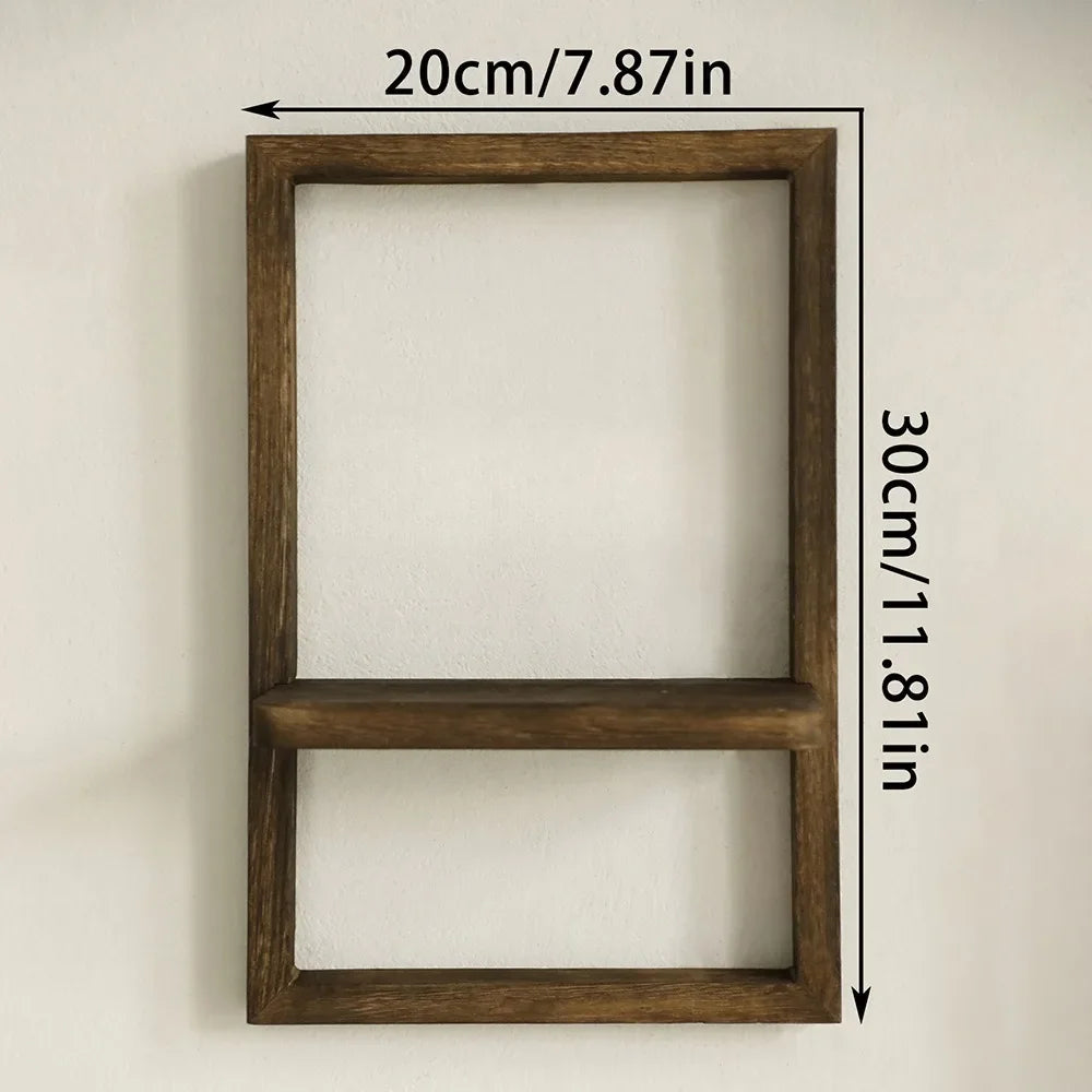 cadre en bois pour suspension murale et étagère décorative