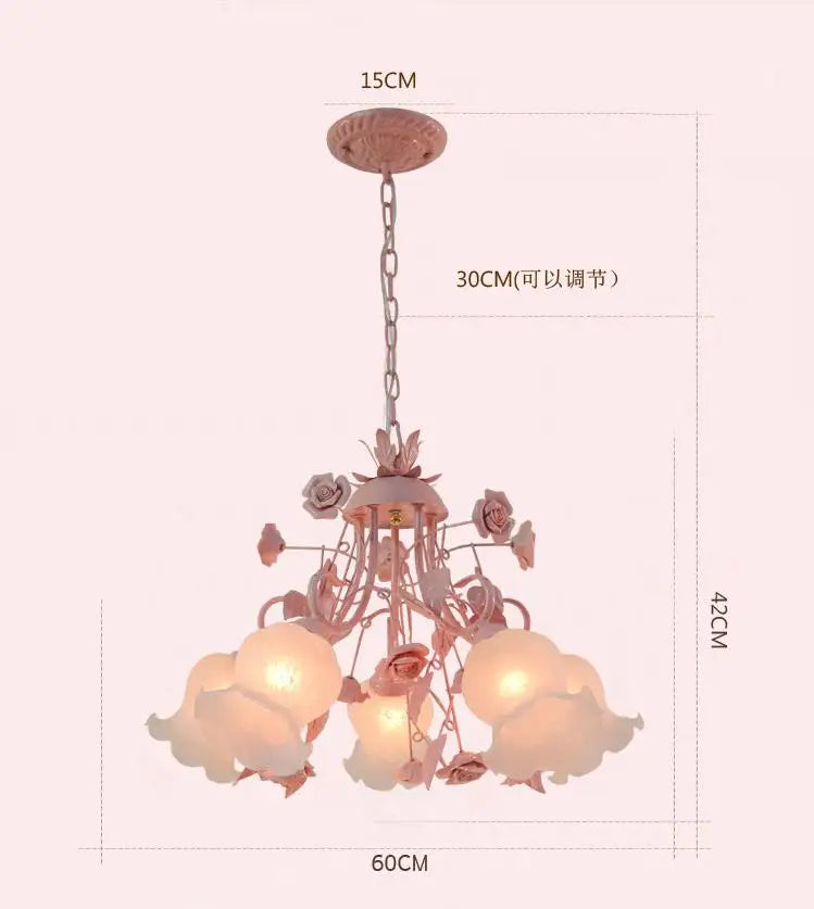 lustre rose pour une ambiance enfantine lumineuse et douce - vue 8 sur 8