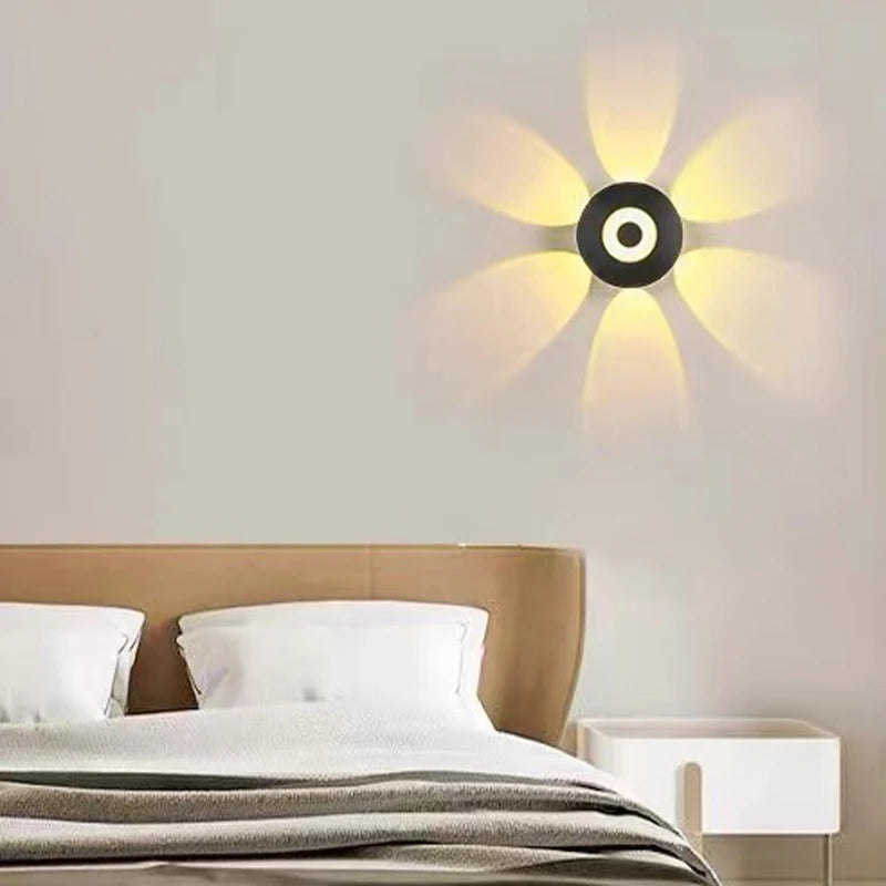 Hémisphère quatre côtés applique murale haut vers le bas Led 4W chevet couloir décor à la maison fond applique balcon jardin extérieur applique murale