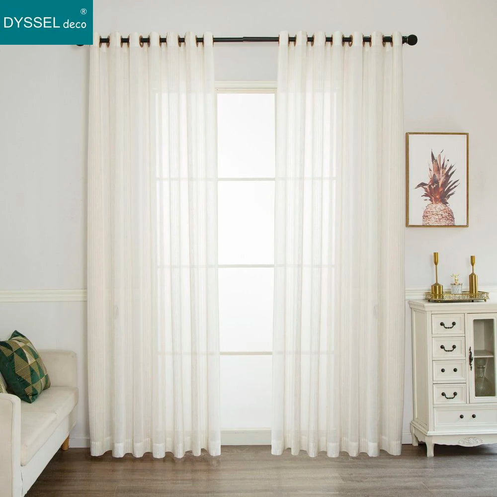 Voilage rideau rayures style americain salon chambre moderne