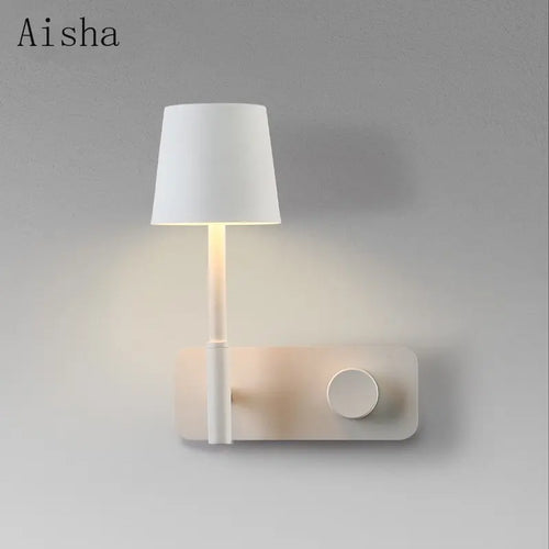 applique murale nordique avec interrupteur et usb