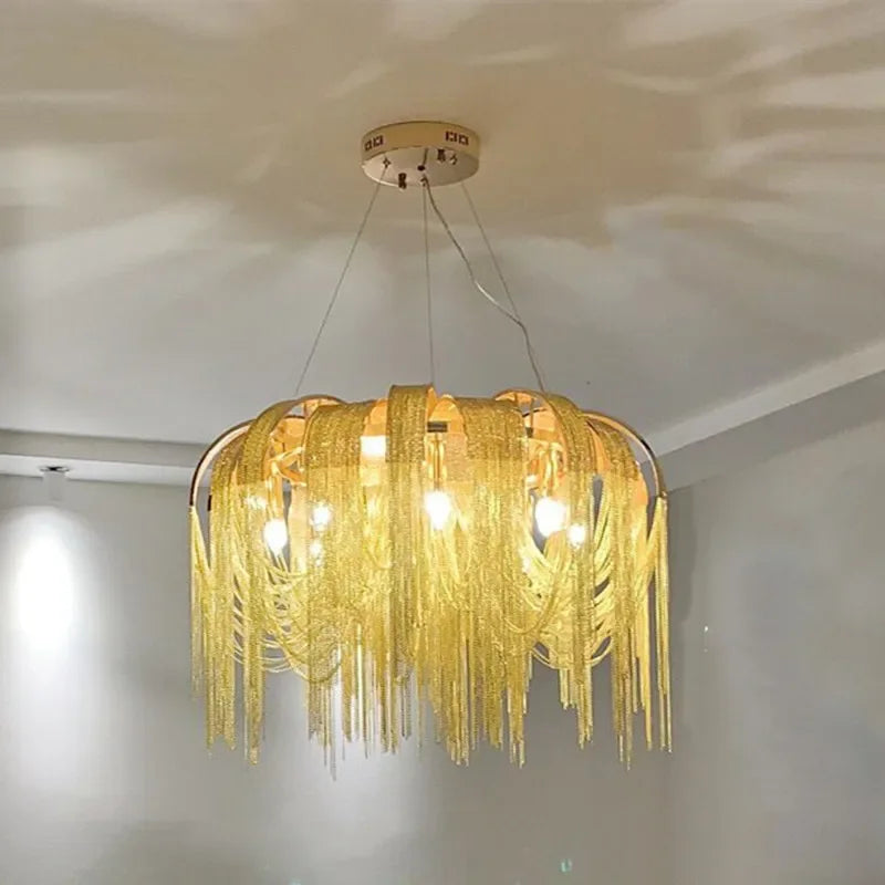 suspension en aluminium avec éclairage led moderne intérieur - vue 6 sur 10