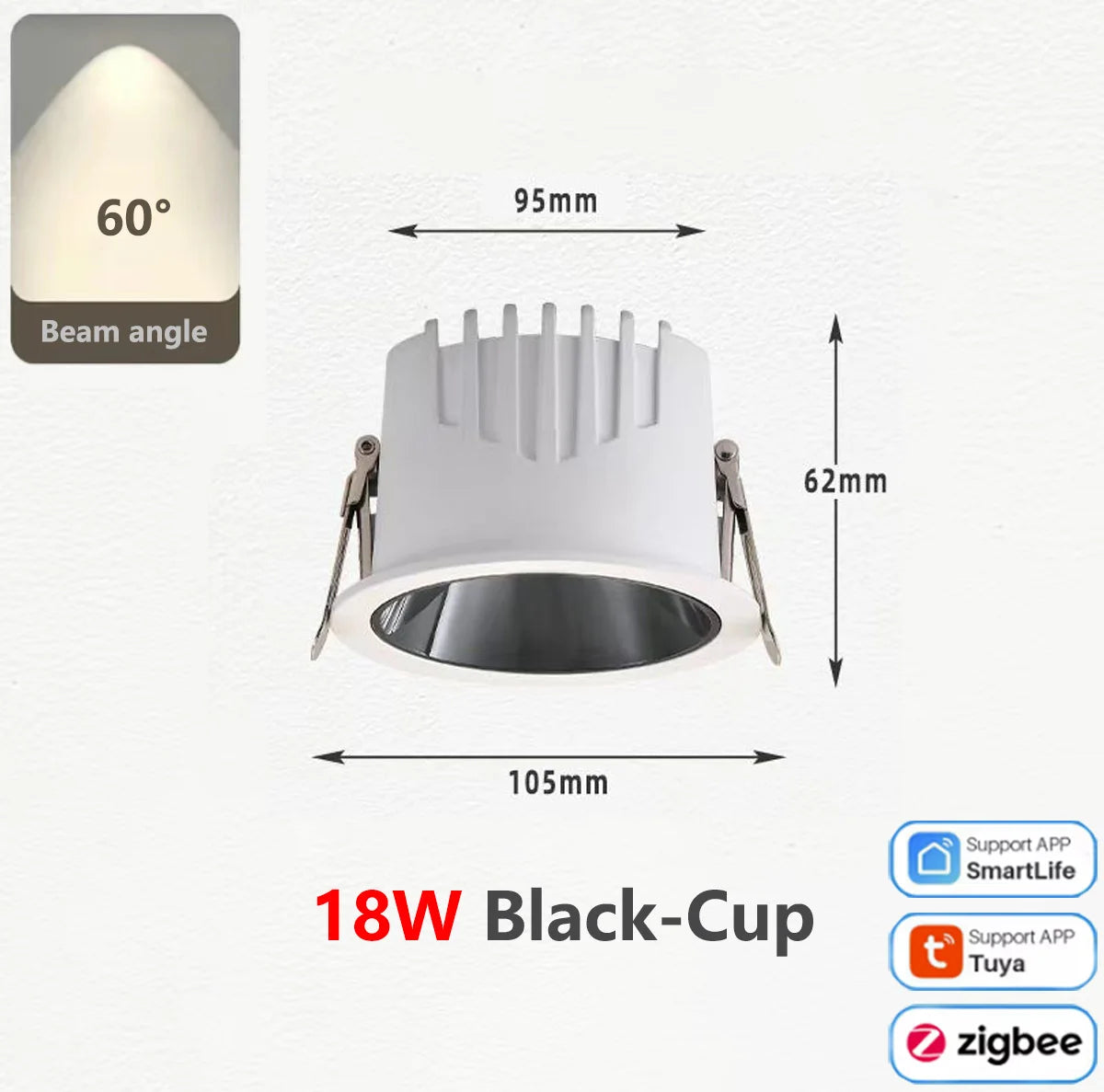 spot led cob zigbee intensité variable en aluminium - vue 10 sur 17