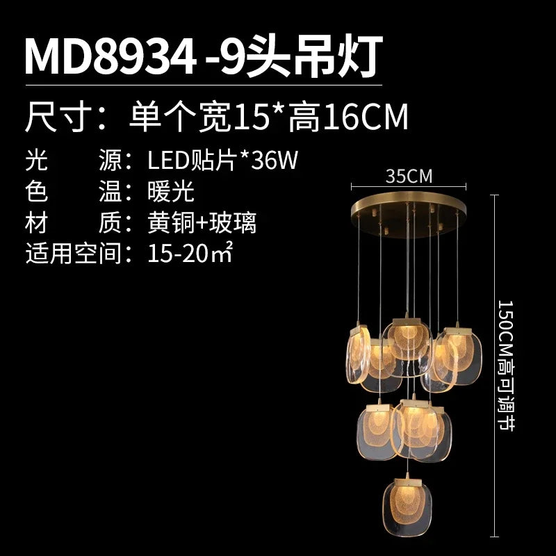 suspension design nordique luxe pour décoration intérieure moderne - vue 7 sur 8