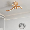lustre dinosaure en bois pour chambre enfant et salle de jeux
