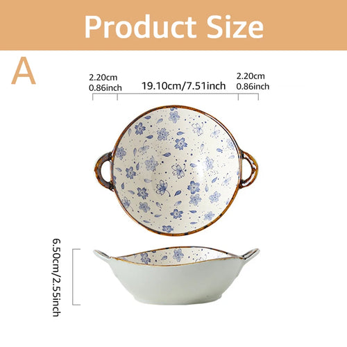 Bol japonais céramique 12 5 cm motif floral