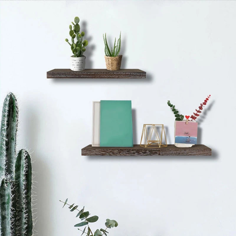 présentoir mural en bois rustique pour rangement décoratif - vue 4 sur 8