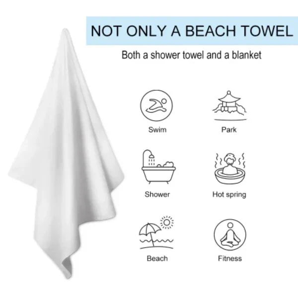 Serviette de plage motif fruits seche rapide voyage - vue 4 sur 6
