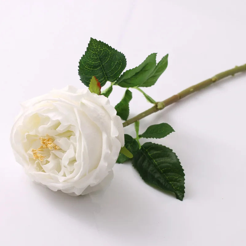 rose de thé artificielle en latex pour décoration et événements - vue 7 sur 11