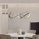 lustre led moderne avec télécommande design élégant et courbé