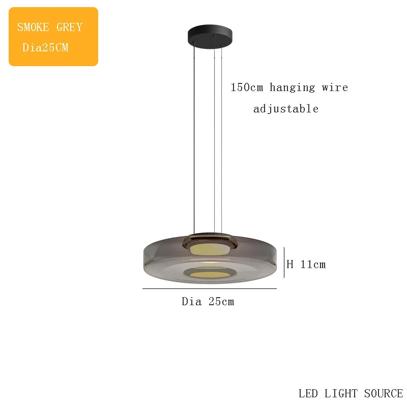 suspension design en verre série levels pour décoration moderne - vue 21 sur 24