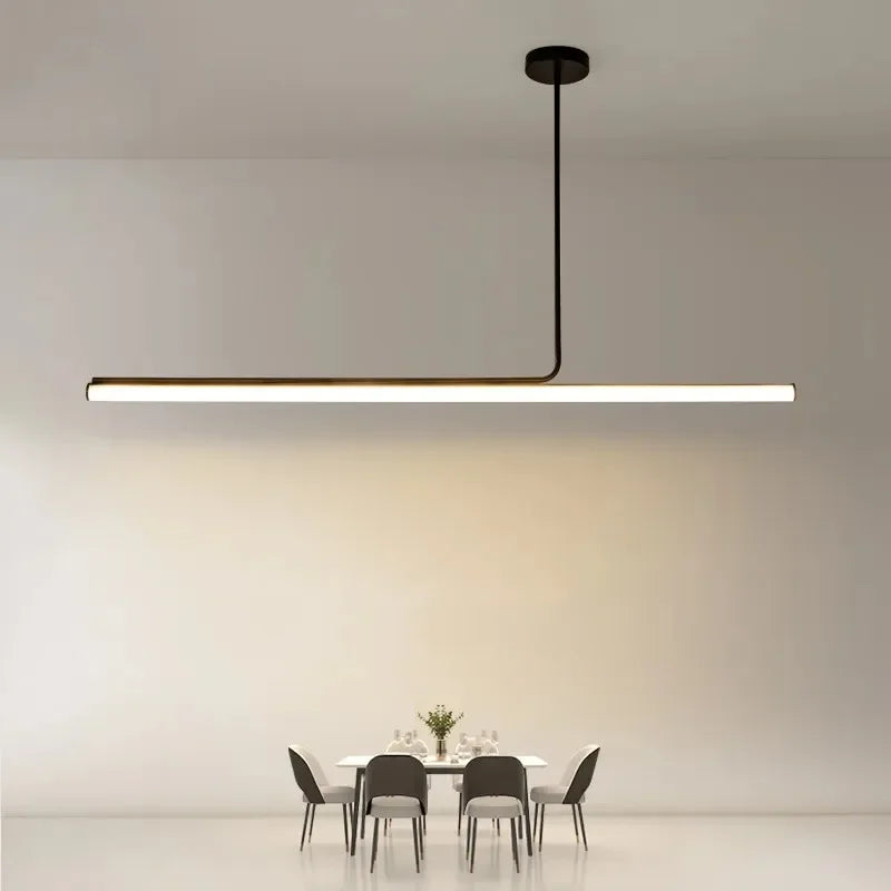 lustre led long moderne suspension décor luminaire suspendu