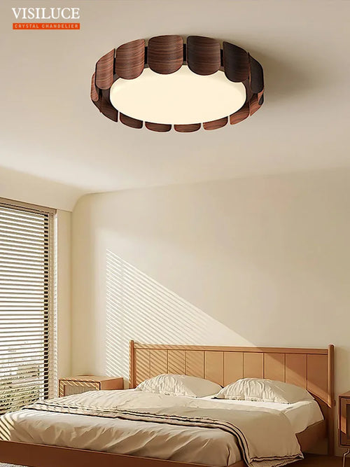 plafonnier moderne wabi-sabi en bois pour intérieur design - vue 5 sur 8