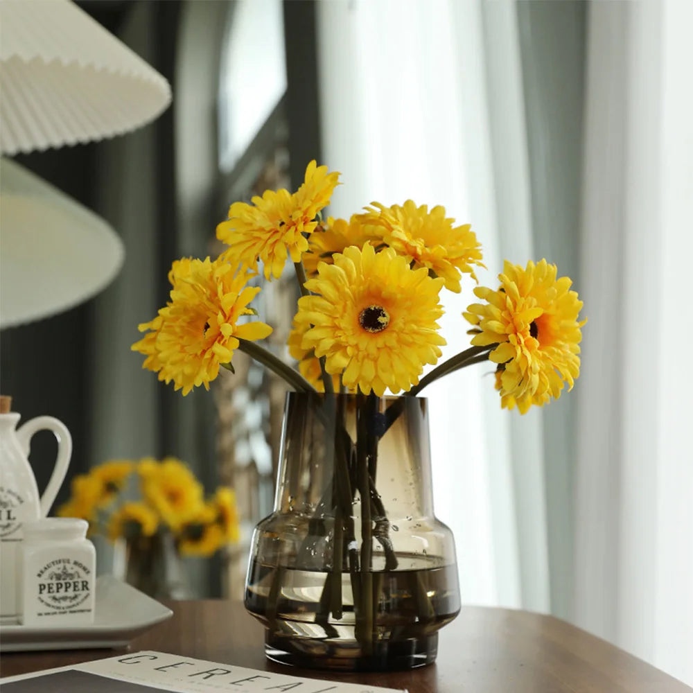 lot de têtes de fleurs artificielles gerbera pour décoration intérieure et extérieure - vue 3 sur 11