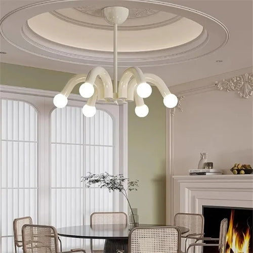 lustre nordique à led style art déco pour décoration élégante - vue 6 sur 9