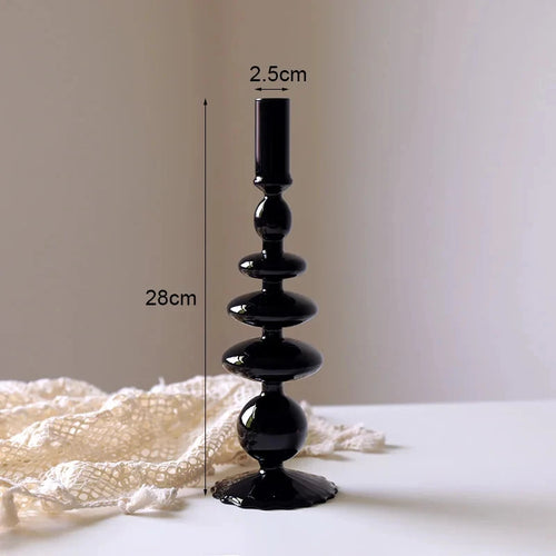 bougeoir en verre européen pour décoration et mariage - vue 13 sur 30