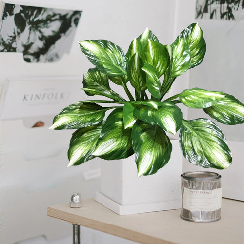 plante tropicale artificielle monstera et hosta pour décoration intérieure extérieure - vue 3 sur 6