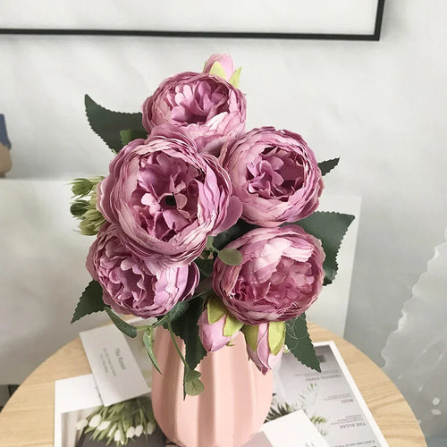 bouquet de pivoines artificielles pour décoration de mariage et maison - vue 17 sur 16
