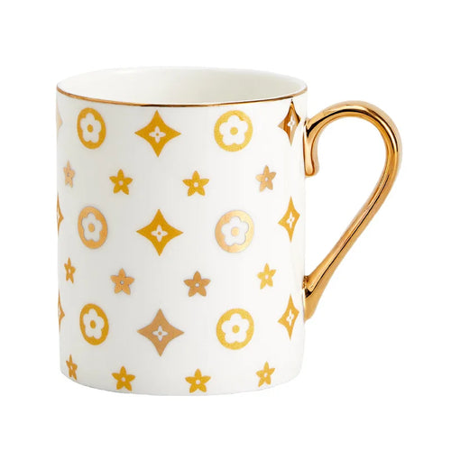 Tasse cafe ceramique peinte main style luxueux bureau