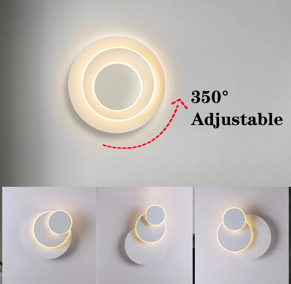 Applique murale LED moderne rotative - vue 5 sur 10