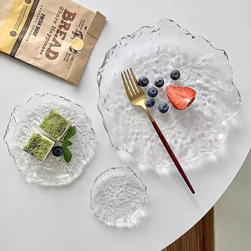 plateaux décoratifs en verre pour rangement et décoration intérieure
