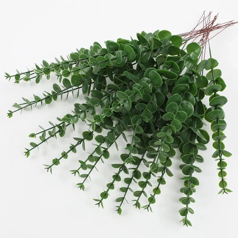 lot de 10 feuilles d'eucalyptus artificielles pour décoration et bouquets - vue 9 sur 8