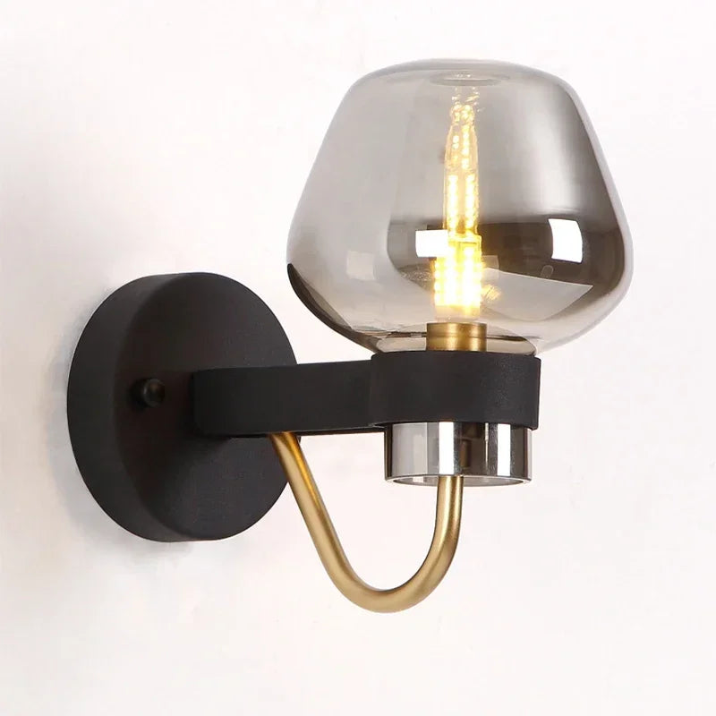 applique murale led en verre pour décoration intérieure moderne - vue 5 sur 12
