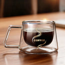 Mug verre double paroi 200 ml anse isolant
