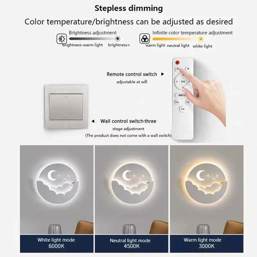 applique murale led moderne pour intérieur décoratif et lumineux - vue 6 sur 7