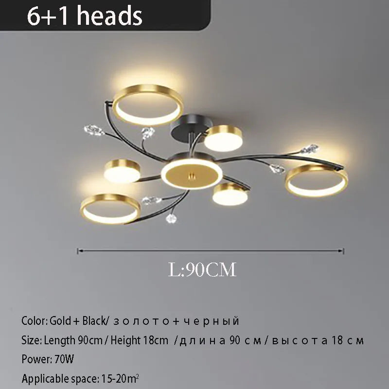 lustre nordique lumineux pour un éclairage intérieur élégant - vue 7 sur 7