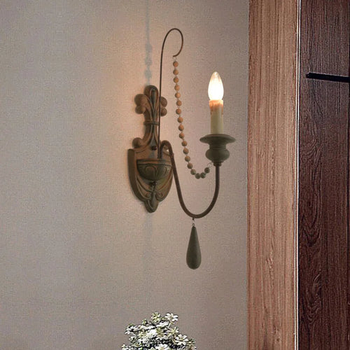 applique murale rétro en bois style campagnard américain décoratif - vue 4 sur 10