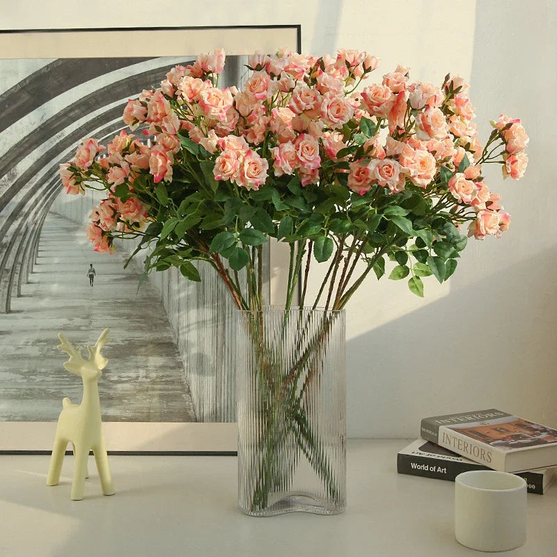 fleurs artificielles roses pour décoration de mariage élégante - vue 5 sur 9