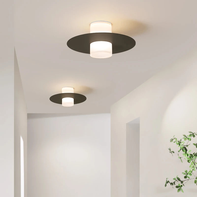 Plafonnier Led allée couloir couloir moderne pour salon salle à manger cuisine chambre noir blanc