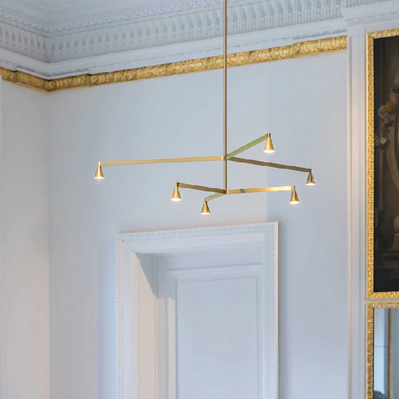 Lustre postmoderne de luxe maison simple lampe spoutnik nordique lampes de salle à manger salon décoration de la maison lustres de projecteur