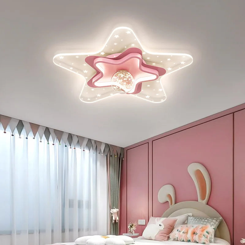 plafonnier nordique ciel étoilé pour chambre enfant romantique et chaleureux - vue 3 sur 11
