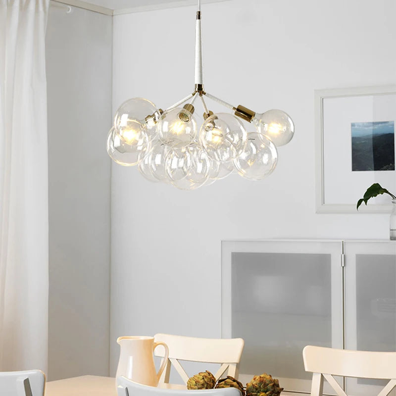 suspension moderne en verre pour décoration intérieure élégante - vue 4 sur 24