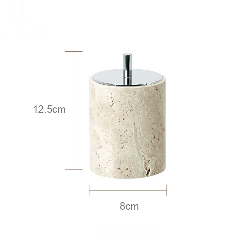 ensemble d'accessoires en marbre naturel pour salle de bain - vue 22 sur 30