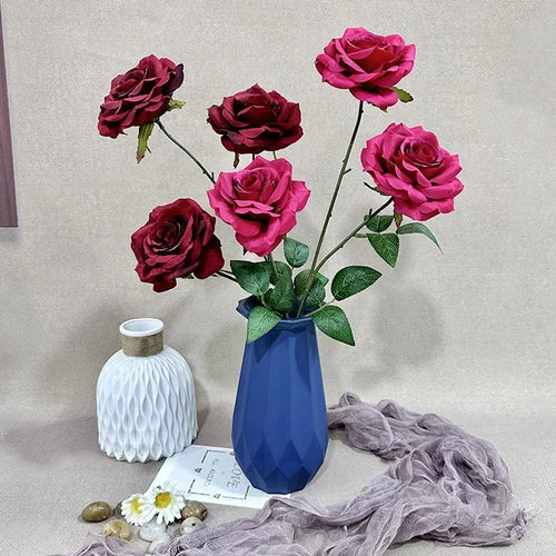 décoration florale en soie avec roses et branches pour fêtes - vue 4 sur 14