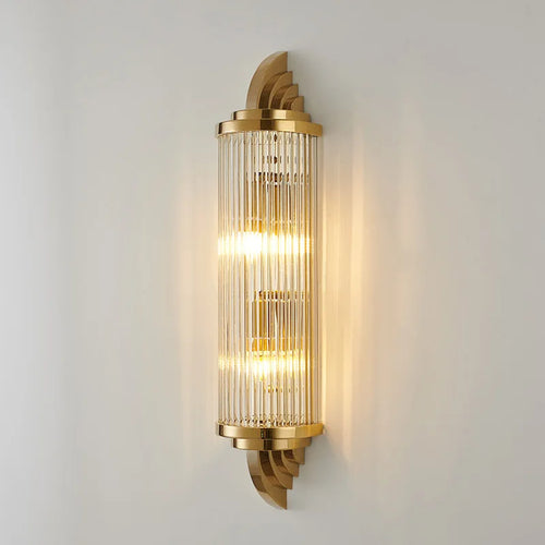 applique murale design en acier inoxydable et cristal pour éclairage créatif