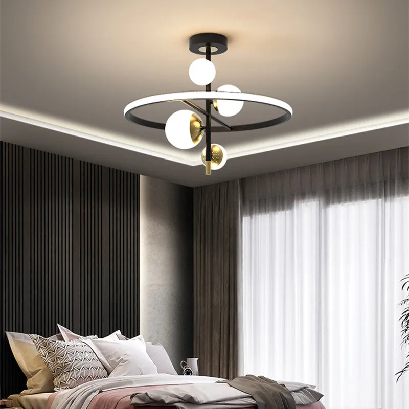 plafonnier led à anneau pour décoration intérieure moderne - vue 3 sur 7