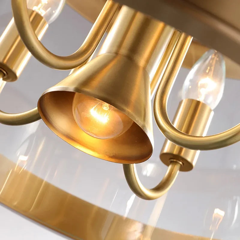 lustre moderne en cuivre style européen luxueux pour intérieur - vue 6 sur 7