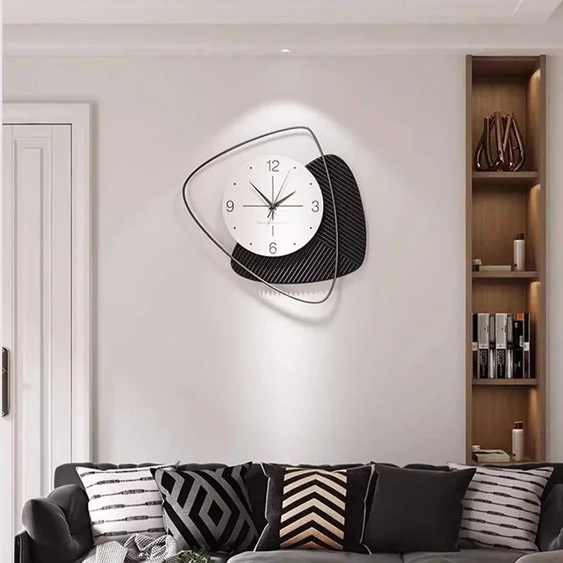 horloge murale silencieuse design nordique moderne luxe décoratif - vue 5 sur 10