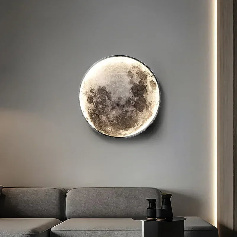 Applique murale led créative en forme de lune pour décoration intérieure - vue 4 sur 20