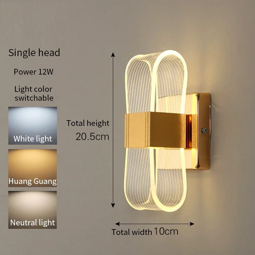 applique murale moderne en acrylique pour décoration intérieure à led - vue 20 sur 21