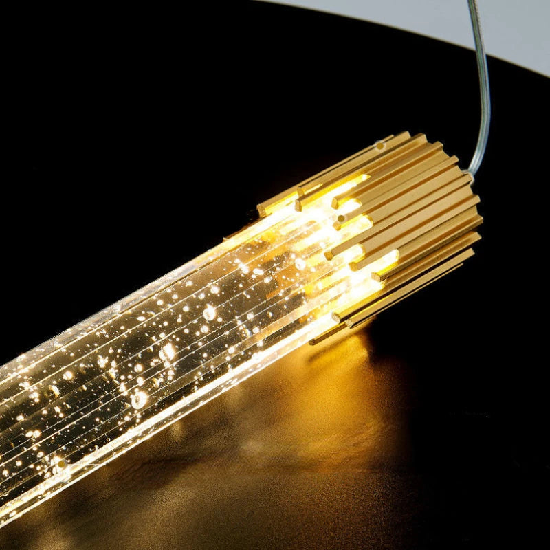Luminaires suspendus modernes barre de LED en cristal lampes de chevet suspendues salon chambre éclairage intérieur créatif décor à la maison barre